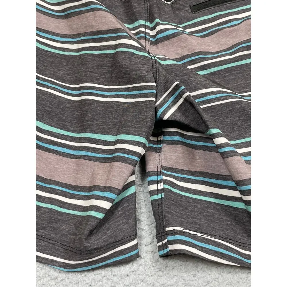 Speedo Mens Size S Striped Swim Trunks